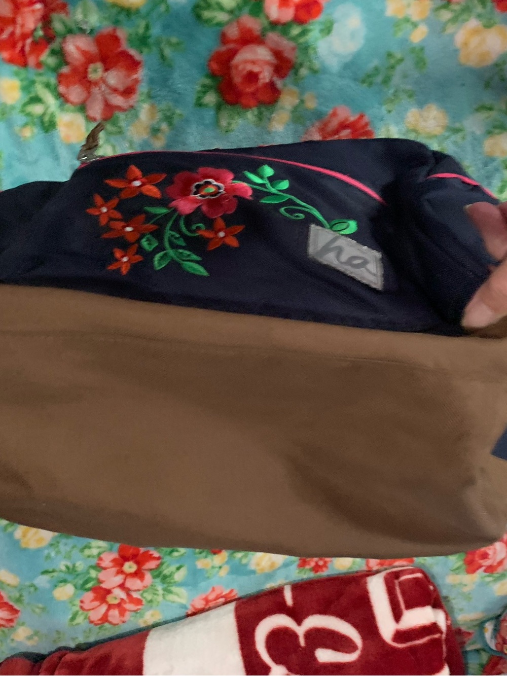 Hanna Andersson Navy Backpack with Colorful Owl & Flowers Embroidery - Picture 7 of 10